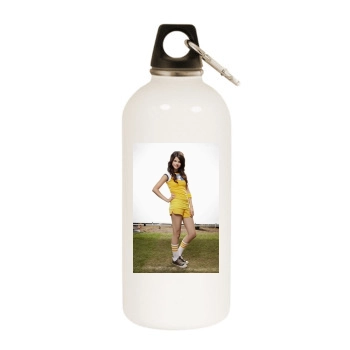 Selena Gomez White Water Bottle With Carabiner