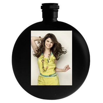 Selena Gomez Round Flask