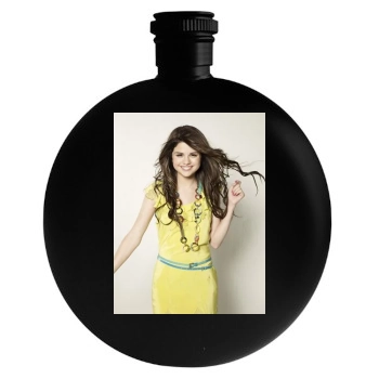 Selena Gomez Round Flask