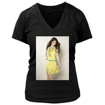 Selena Gomez Women's Deep V-Neck TShirt