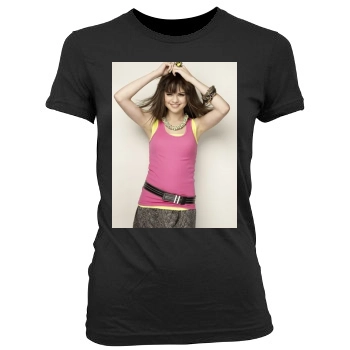 Selena Gomez Women's Junior Cut Crewneck T-Shirt