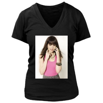 Selena Gomez Women's Deep V-Neck TShirt