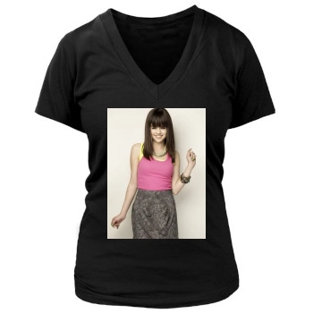 Selena Gomez Women's Deep V-Neck TShirt