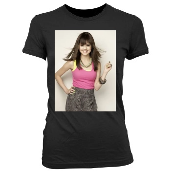 Selena Gomez Women's Junior Cut Crewneck T-Shirt