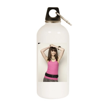 Selena Gomez White Water Bottle With Carabiner