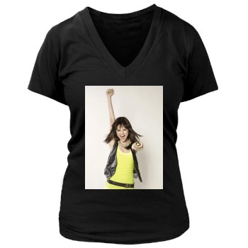 Selena Gomez Women's Deep V-Neck TShirt