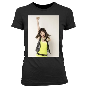 Selena Gomez Women's Junior Cut Crewneck T-Shirt