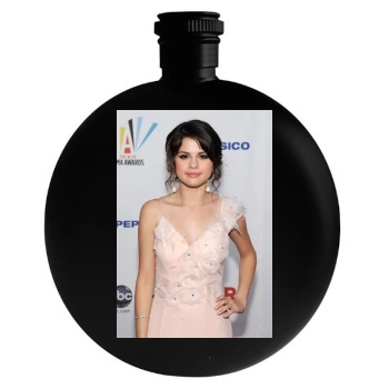 Selena Gomez Round Flask