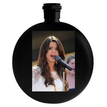 Selena Gomez Round Flask