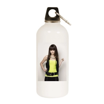 Selena Gomez White Water Bottle With Carabiner