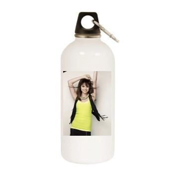 Selena Gomez White Water Bottle With Carabiner