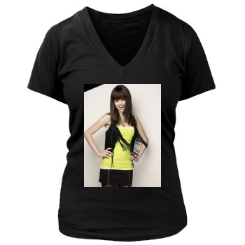 Selena Gomez Women's Deep V-Neck TShirt