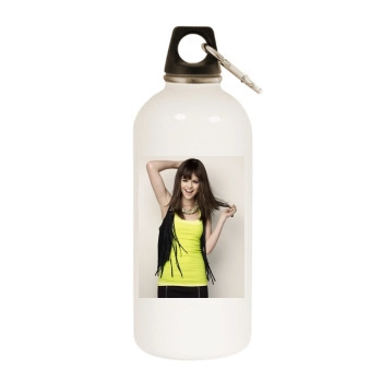 Selena Gomez White Water Bottle With Carabiner