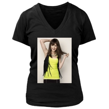 Selena Gomez Women's Deep V-Neck TShirt