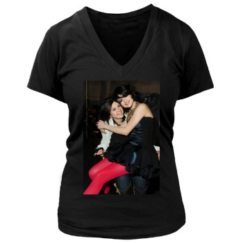 Selena Gomez Women's Deep V-Neck TShirt