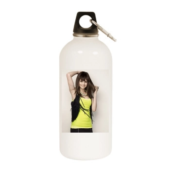 Selena Gomez White Water Bottle With Carabiner