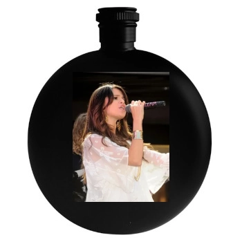 Selena Gomez Round Flask