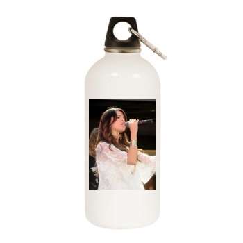 Selena Gomez White Water Bottle With Carabiner