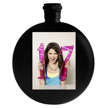 Selena Gomez Round Flask