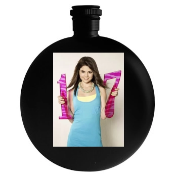 Selena Gomez Round Flask