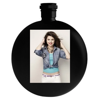 Selena Gomez Round Flask