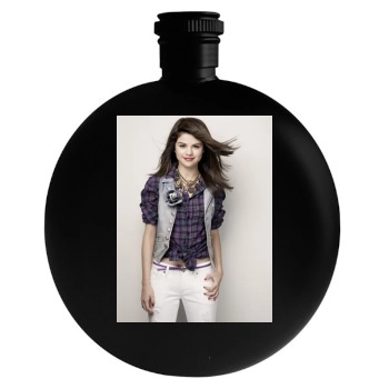 Selena Gomez Round Flask