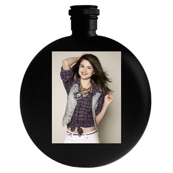 Selena Gomez Round Flask