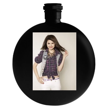 Selena Gomez Round Flask