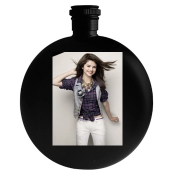 Selena Gomez Round Flask