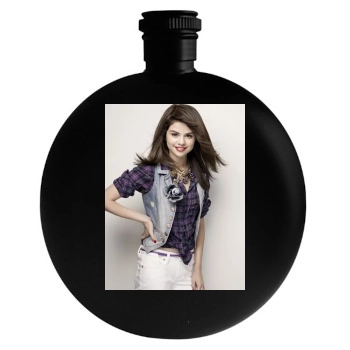 Selena Gomez Round Flask