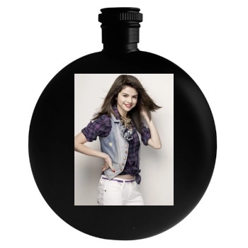 Selena Gomez Round Flask