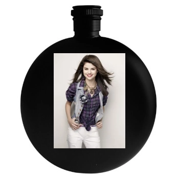 Selena Gomez Round Flask