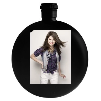 Selena Gomez Round Flask