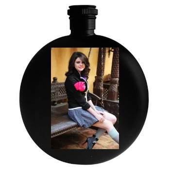 Selena Gomez Round Flask