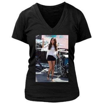 Selena Gomez Women's Deep V-Neck TShirt