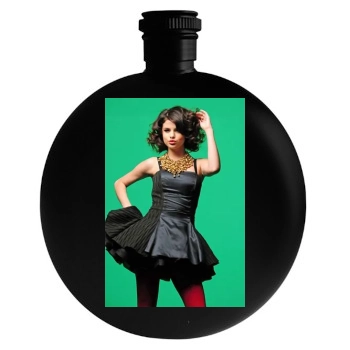 Selena Gomez Round Flask