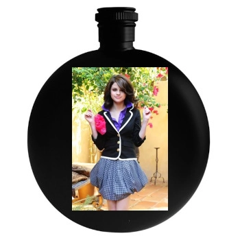 Selena Gomez Round Flask