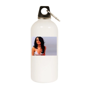 Aaliyah White Water Bottle With Carabiner