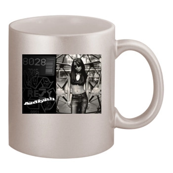 Aaliyah 11oz Metallic Silver Mug