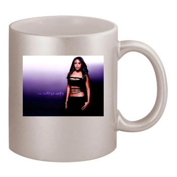 Aaliyah 11oz Metallic Silver Mug