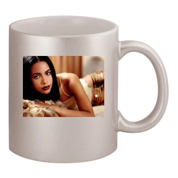 Aaliyah 11oz Metallic Silver Mug