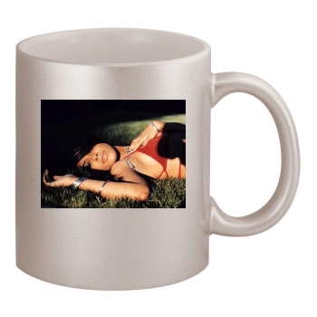 Aaliyah 11oz Metallic Silver Mug