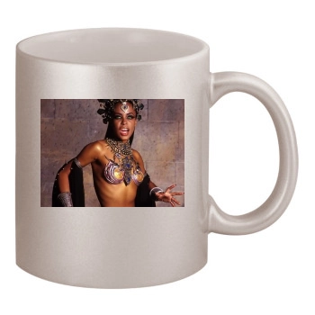 Aaliyah 11oz Metallic Silver Mug