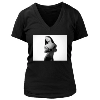 Aaliyah Women's Deep V-Neck TShirt