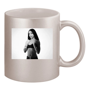 Aaliyah 11oz Metallic Silver Mug