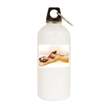 Abi Titmuss White Water Bottle With Carabiner