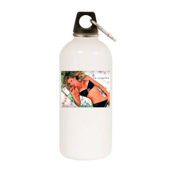 Abi Titmuss White Water Bottle With Carabiner