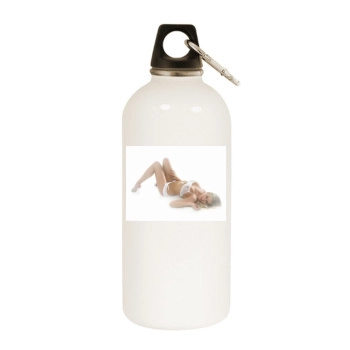 Abi Titmuss White Water Bottle With Carabiner