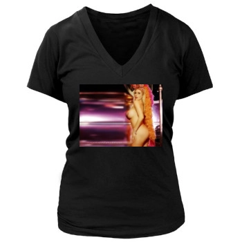 Abi Titmuss Women's Deep V-Neck TShirt