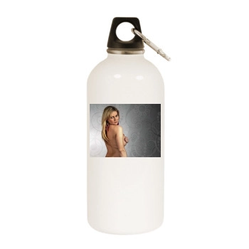 Abi Titmuss White Water Bottle With Carabiner